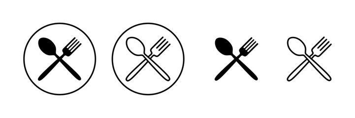 spoon and fork icon vector. spoon, fork and knife icon vector. restaurant sign and symbol