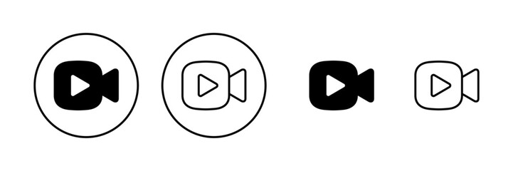 Video icon vector. video camera sign and symbol. movie sign. cinema