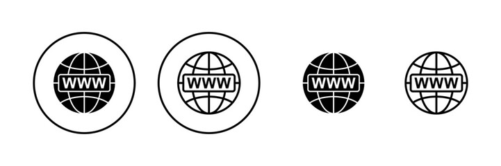 Web icon vector. go to web sign and symbol. web click icon. Global search icon