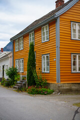 Fototapeta na wymiar Generic style homes in Lærdalsøyri Norway