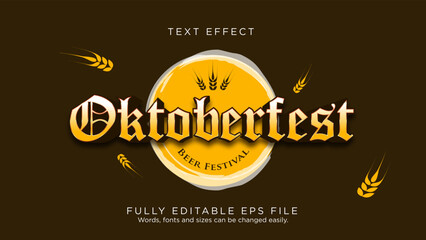 Bold Oktoberfest Beer Festival Text Effect Font Type