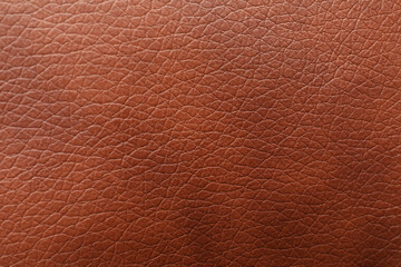 Texture of brown leather as background, closeup