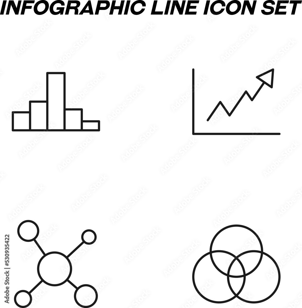 Poster simple monochrome signs drawn with black thin line. vector line icon set with symbols of progress ba
