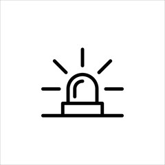 alarm ring signal icon vector. alarm clock vector icon isolated on white background, simple line outline style