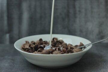 bowl of cereal with a milk