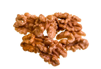 Walnuts on White Background