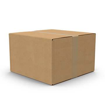 Kraft Cardboard Box PNG Image