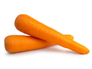 carrot on white background. (clipping path)