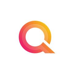 Letter Q Logo Gradient Colorful Style for Company Business or Personal Branding