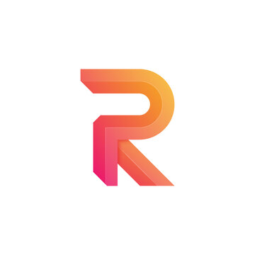 Letter R Logo Gradient Colorful Style for Company Business or Personal Branding