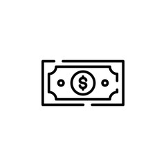 Money, Cash, Wealth, Payment Dotted Line Icon Vector Illustration Logo Template. Suitable For Many Purposes.