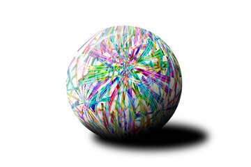 confetti marble crystal glass ball rainbow globe sphere dimensional orb stripes kaleidoscope spherical shiny reflecting shine