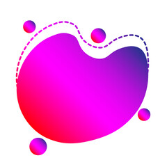 Gradient blop shapes. Abstract organic random forms. Liquid fluid backgrounds. Bubbles and splashes. Vector Memphis elements.