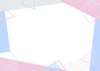 abstract background frame with pastel geometric patterns