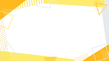 abstract background frame with yellow geometric patterns