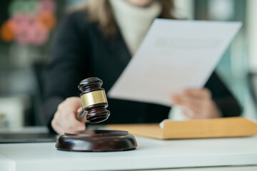 Business Lawyers having  Concepts of  Legal services at the law office 