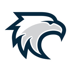 Simple eagle head mascot	