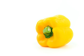 Fresh Yellow sweet bell peppers isolated on white background
