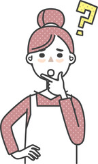 Housewife is thinking about a problem