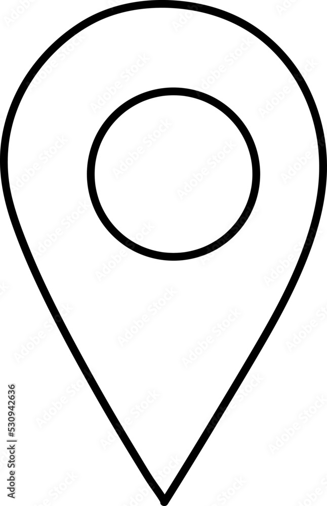 Poster map pointer with icon