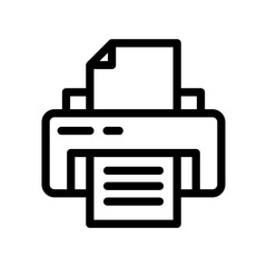 printer line icon illustration vector graphic