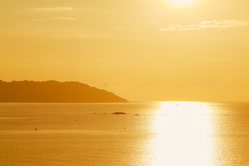 sunrise over the ocean