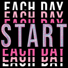 Illustration vector of text START with dots colors and fashion style design.