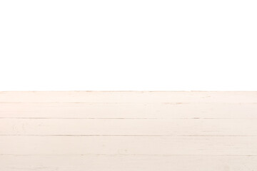 Light wooden surface on white background