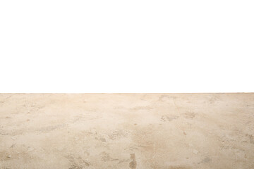 Beige cement surface on white background