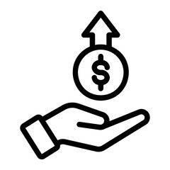 business growth line icon