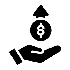 business growth glyph icon