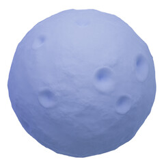 3d cartoon render of moon