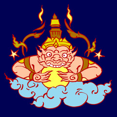 Hindu god Ganesh vector for card illustration decoration