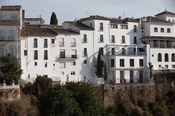 Fototapeta na wymiar Andalusia, Spain - October 11: Architectural details of the picturesque small, quiet hilltop white villages “Pueblos Blancos of Andalusia”, with enchanting Moorish charm in Spain, October 11th 2021