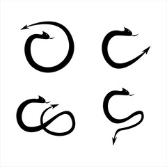 vector set of dragon symbol