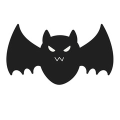 Cartoon Simple Black Bat
