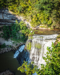 waterfall in the mountains