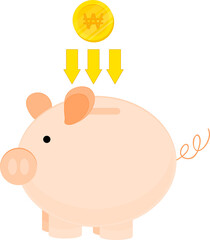 South Korean Flag hand  drawn,South Korean won