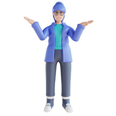 3D illustration of people who don't know hand gestures