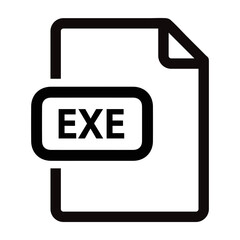 EXE extension text file type icon
