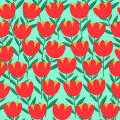 Hand Drawn Pattern Seamless flower botanical packaging Wrapping Design © Holismjd_