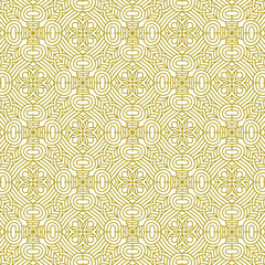 traditional gold line seamless pattern