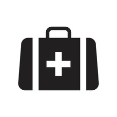 This First Aid Box icon. medical bag icon. isolated on white background. vector illustration