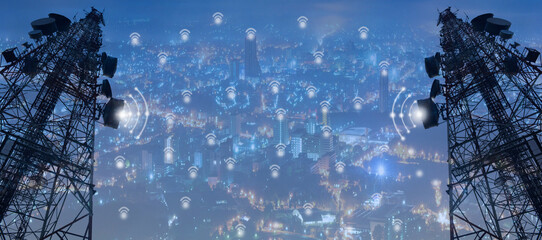 telecommunication mast TV antennas wireless technolog