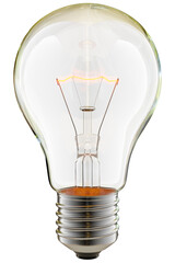 3D Glowing Light Bulb Illustration