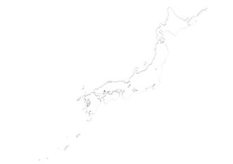 Obraz premium 日本地図