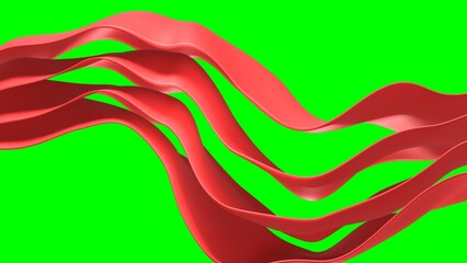 布 波 風 流れ 波打つ 旗 赤 グリーンバック [別Verあり]