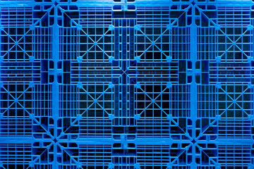 Texture of blue pallet wall for background