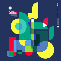 Trendy Abstract Colorful Geometric and Curve Vector Illustration Collage for Cover, book, social media story, and Page Layout Design.10