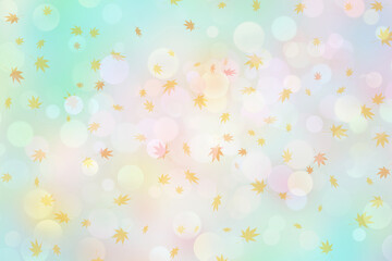 パステル調もみじ背景